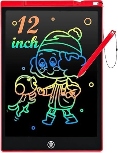 LCD Schreibtafel Kinder 12 Zoll,cimetech Zaubertafel mit Stift, Elastisches Seil, Augenschutz Maltafel mit Sperr-& Löschfunktion Weihnachten Kinder Geschenke Spielzeug 3 4 5 6 7 8 jahre Mädchen Junge