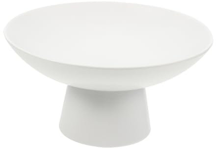 CIYODO Keramik-obstschale Mit Fuß Obstschalen Moderner Dessertteller Weiße Schale Mit Sockel Für Die Küche