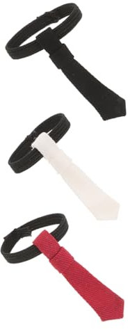 PHENOFICE Stilvolle Miniatur-Fliege Für Mini-Puppen 3 Stück Vorgebundene Mini-Krawatten Handgefertigtes Puppenkleidungszubehör Zum Anziehen Der Puppe