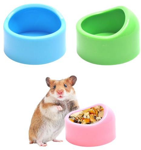Aweisile Bols pour Hamster 3 Pcs Gamelle pour Petits Animaux Gamelles pour Hamsters Mangeoire à Hamster Gamelle d'eau pour Hamster Gamelle pour Hamsters pour Cochon d'Inde Petits Animaux de Compagnie