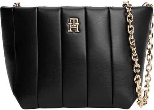 TOMMY HILFIGER Damen TH GRACE MINI CROSSOVER AW0AW17690 Crossover, Schwarz (Black), Einheitsgröße