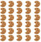 CUEMOON 30 Stück Keks-Aufnäher Zum Aufbügeln, Keks-Stickerei-Stoffflicken, Krümelmonster-Aufnäher,Für Kleidung Cookies Kekse Bestickter Stoffaufkleber Dekorativer