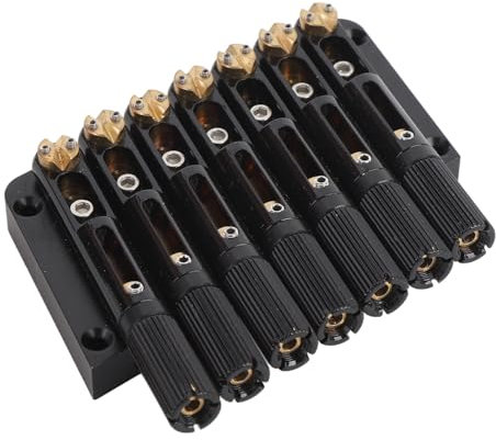 Plyisty Reemplazo de Puentes de Guitarra de Jefe, 7 Cuerdas Mejorando el Ajuste Tonal del Puente sin Cabeza de Artesanía Fina para la Reparación (GA1127)