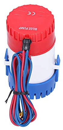 Bomba de Sentina Marina, 12V/24V 350GPH 500GPH 750GPH 1100GPH con Carcasa ABS Absorbente de Impactos y Eje de Acero Inoxidable para Drenaje, Tratamiento de Aguas (DC12V 500GPH)