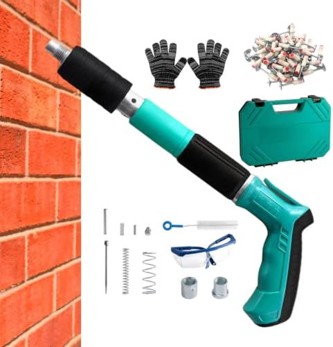 Pistola De Clavos Eléctrica, Kit De Colocación De Grapas De Acero, Clavadoras Eléctricas,Clavadora Y Grapadora Portátil Pequeña Para Hormigón Con Clavos Para Renovación Del Hogar, Construcción