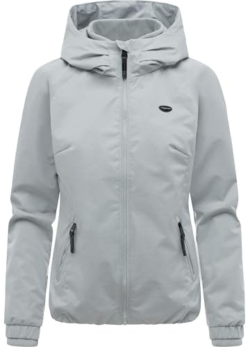 Ragwear wasserdichte und atmungsaktive Damen Übergangsjacke leichte kurze Funktionsjacke mit Kapuze Dizzie Tech YOUMODO XS-6XL