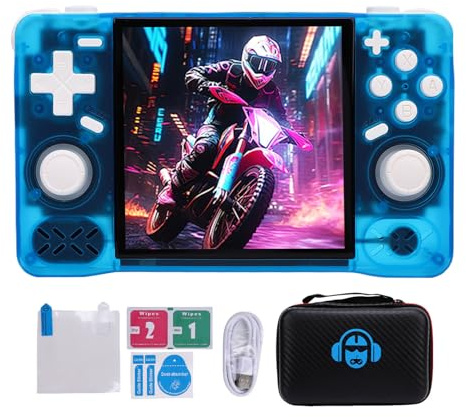 Oreilet XF40H Handheld-Spielkonsole (Upgrade 2026), 1,5 GHz, Retro-Handheld-Spielkonsole mit 4-Zoll-Bildschirm und Mehreren Emulatoren, Tragbares Videospielvergnügen für (128GB)