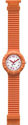 HIP HOP, Numbers Collection, Orologio Donna Mango, con Cinturino in Silicone Intercambiabile, Pratica Chiusura, Cassa 32 mm, Movimento al Quarzo, Resistente all'Acqua, Lunghezza Regolabile, Arancione