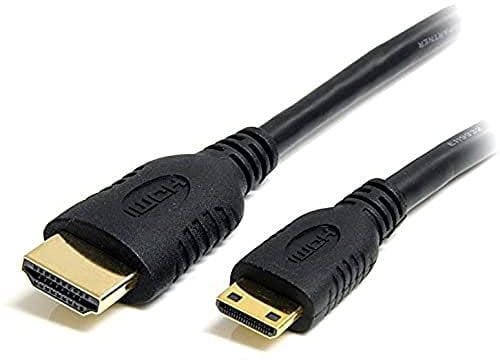 StarTech.com 50cm Mini HDMI to HDMI Cable with Ethernet - 4K 30Hz High Speed Mini HDMI to HDMI Adapter Cable, Mini HDMI Type-C Device to HDMI Monitor/Display, Durable Video Converter Cord (HDACMM50CM)