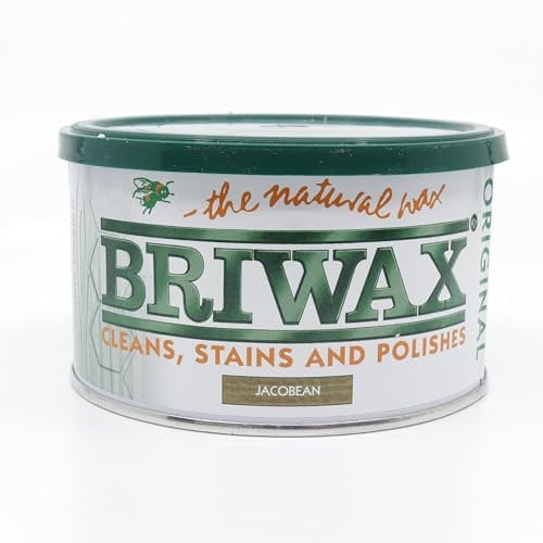 Briwax Original Jacobean Wax Polish 400g (Japanese Labelled Version) - Same UK Product Inside - Furniture Wax - Cleans, Stains and Polishes