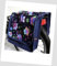 Kinder-Fahrradtasche Joy Satteltasche Gepäckträgertasche Fahrradtasche 2 x 5 Liter OWL 6 Eule Navy Bunt T-JOY-33
