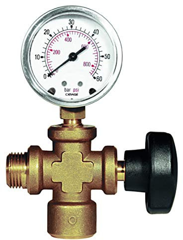 REMS e-push – Stück mit MANOMETRO Anschluss + Ventil Verschluss 60bar/870psi