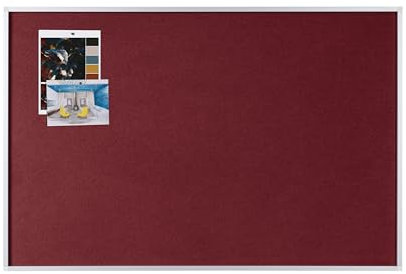 Bi-Office Filztafel New Generation, Pinnwand mit Aluminiumrahmen, 90 x 60 cm, Burgunderrot