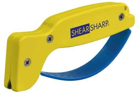 AccuSharp ShearSharp Scissors Sharpener Kitchen Knife Sharpener - Yellow/Blue, AS15896
