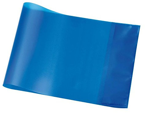 Schulhefthülle, DIN A5, quer, ohne Etikett, PP-Vollkunststoff, transparent blau