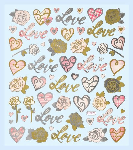 Hobby Design Sticker * Love - Liebe - Herzen Valentinstag * Aufkleber
