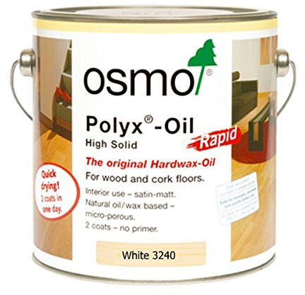 Osmo 3240C 0.75 Litre Polyx Hard Wax Oil Rapid - White Transparent