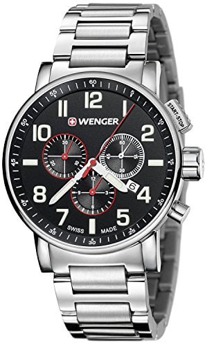 Wenger Herren Armbanduhr Chronograph Quarz Edelstahl 01.0343.105