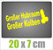 Dinger-Design Aufkleber GROßER HUBRAUM GROßER KOLBEN Sticker JDM OEM Tuning Decal Stickerbomb gelb