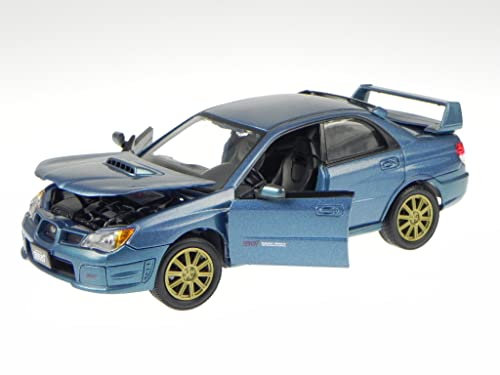 Subaru Impreza WRX STI blau metallic Modellauto 73330 Motormax 1:24