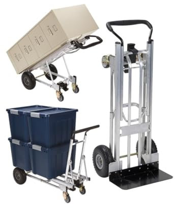 Svelt Carrello Manuale Multiposizione Professionale in Alluminio Leggero – 3 Posizioni, Portata fino a 450 kg, Ruote Antiforatura