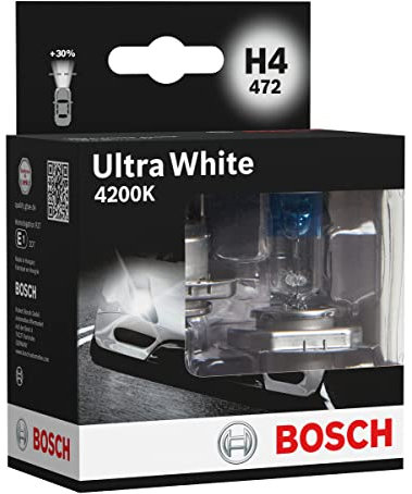 Bosch H4 Ultra White Fahrzeuglampe 12V 60/55W P43t (2 Stück)