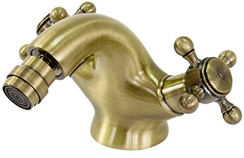 Retro Bidet Zweigriff Armatur Bidetarmatur Wasserhahn Bidetmischer Sanlingo Messing Bronze
