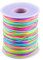 ManYee Cordino elastico Ø0,1 mm Filo elastico multicolore per gioielli bracciale collana una bobina di 100 m colori arcobaleno, perfetto per progetti di perle e artigianato