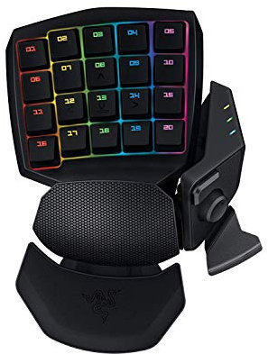 Razer Tartarus V2 Chroma - Ergonomic Mecha-Membrane Gaming Keypad - 32 Fully Programmable Keys - 8-Way Thumbpad & Scroll Wheel w/Detachable Palm Rest (Renewed)