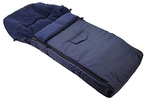 BAMBINIWELT Winterfußsack (108cm) für Jogger Buggy Schlitten FLEECE UNI (Marine)