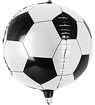 PartyDeco Folienballon Ball 40cm Geburtstag Fußball
