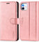 TUCCH Wallet Case for iPhone 11 (6.1), Protective Magnetic PU Leather Case with RFID Blocking Card Slot Viewing Stand [Shockproof TPU], Folio Flip Foldable Cover Compatible with iPhone 11, Rose Gold