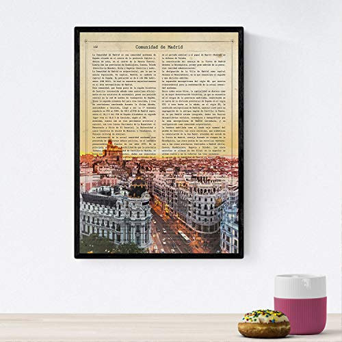 Poster Nacnic La Rioja. Sheets autonomen Gemeinschaften Spaniens. Spanien Boxen und ihre Gemeinden. A4-Format