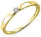 MIORE Ring Damen 0.05 Ct Solitär Diamant Verlobungsring aus Gelbgold 9 Karat / 375 Gold, Schmuck
