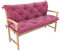 chilly pilley Bankkissen Relax Palettenkissen mit Rückenlehne Gartenschaukelkissen mit Nähten Gesteppt Gartenkissen Garten Kissen Sitzpolster Hollywoodschaukel (120x50x50, Rosa)