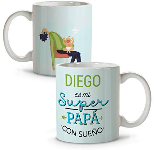 LolaPix Taza desayuno. Regalo personalizado. Día del Padre. Varios diseños. Papá Cansado