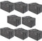 VENO 8 Pack Heavy-Duty Oversize Large Storage Bag Organizer with Zips and Tag Pocket for Moving, Clothes Storage, Laundry Bag, House Essentials, Sustainable, Water-Resistant (Windowpane, 8 Pack)