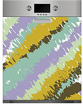 Oedim Vinile per lavastoviglie vintage colori, vinile decorativo per lavastoviglie, decorazione per cucina, adesivo lavastoviglie