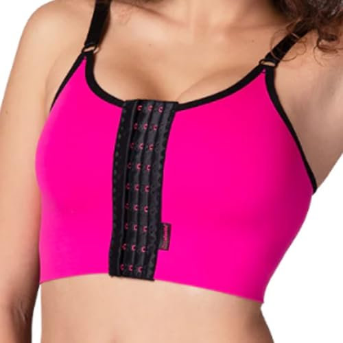 LIPOELASTIC PI Relax - Nahtloser Post-OP-BH mit Frontverschluss - Erste Phase nach Brustoperationen (DE/NL/SE/PL, Alphanumerisch, M, Regular, Regular, Pink)