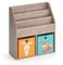 Vicco Kinderregal Luigi, Spielzeugregal für Faltboxen, Sonoma, 72 x 79 cm mit 2 Faltboxen Opt.1