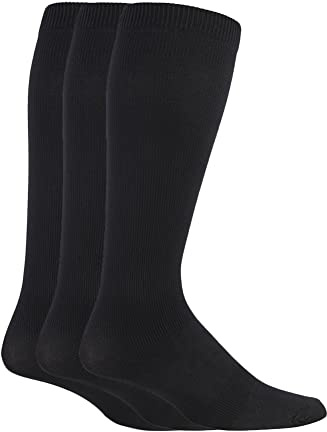IOMI 3er Pack Herren Reisestrümpfe Kompressions Flugsocken für Geschwollene Füße | DVT Stützstrümpfe