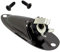 Black Boat Style 1/4 Inch Guitar Jack Input Jack Socket For Strat Guitar