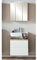 Lomadox Badmöbel Waschplatz Set, 60cm, mit Waschbeckenunterschrank und Spiegelschrank, LED Beleuchtung, Wotan Eiche Nb. mit weiß matt, B/H/T ca. 60/200/35 cm