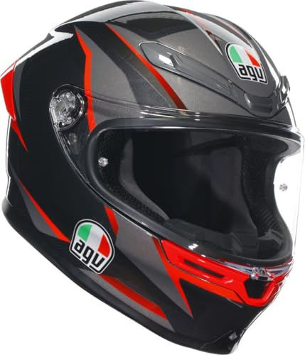 AGV K-6 S Slashcut Helm, schwarz/grau/rot, L (59/60)