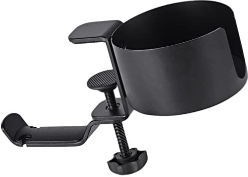 Cabilock Cup Holder Headphone Holder Headset Stand Gaming Headset Holder Stand Desk Cup Holder clamp Gaming Setup Accessories for Desk Earphone to Rotate Aluminum Alloy Desktop Table Hook