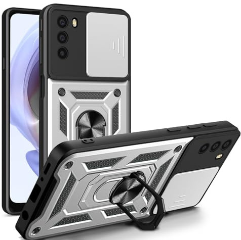 betterfon Handyhülle für Motorola Moto G31 / G41 | Stoßfest & Kratzfest | Mit Kameraschutz, Anti-Fingerabdruck & robustem Panzerschutz-Design | Silber