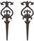 Relaxdays Gartenstecker 2er Set, Antik-Design, HxB 35x12 cm, Beet & Blumentopf, Gartendeko für draußen, Gusseisen, braun