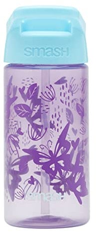 Smash Bouteille d'eau 450 ml - Motif papillon violet