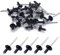 BESTYCHAO 50pcs Rivets aveugles en aluminium avec large bride 4mm x 12mm, Pack de 50 (Noir)