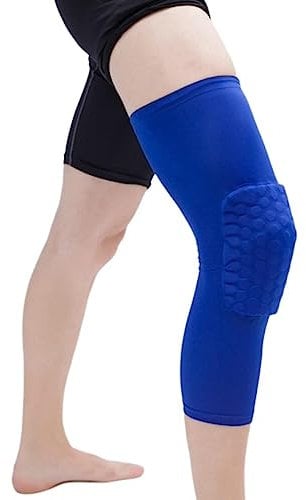 ZONTO Knee pads 1 Pair Pack Basketball Knee Pads Honeycomb Knee Pads Elastic Knee Pads Foam Support Volleyball Pads-Blue,S